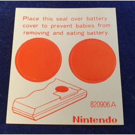 Nintendo Game&Watch battery stickers